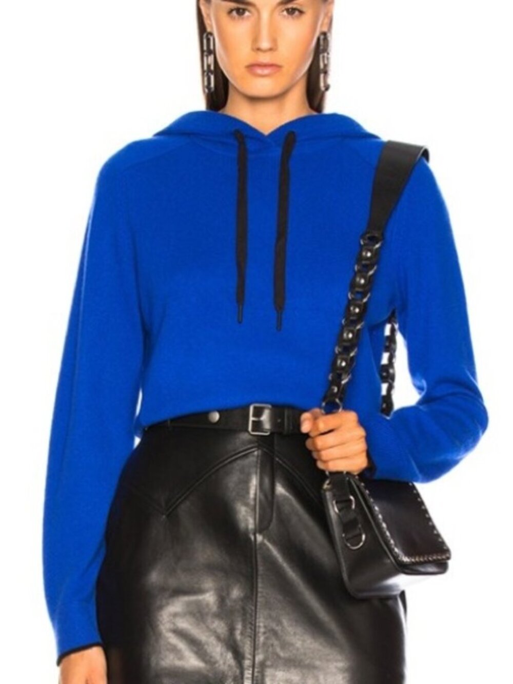 rag & bone 100% Cashmere Blue Hoodie Hooded Sweater Pullover Size M